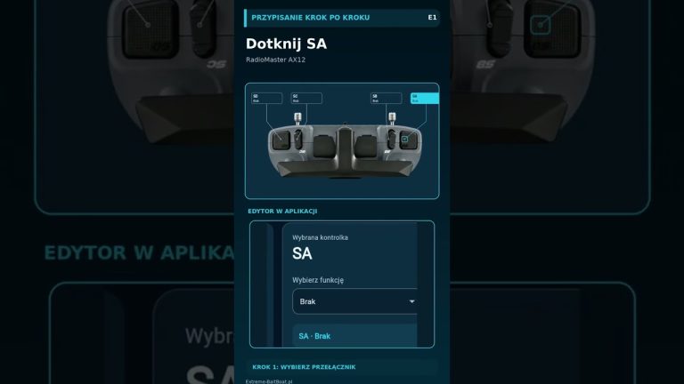 Przyciski aparatury Skydroid w Extreme One - przypisywanie funkcji na zdjęciu konsoli