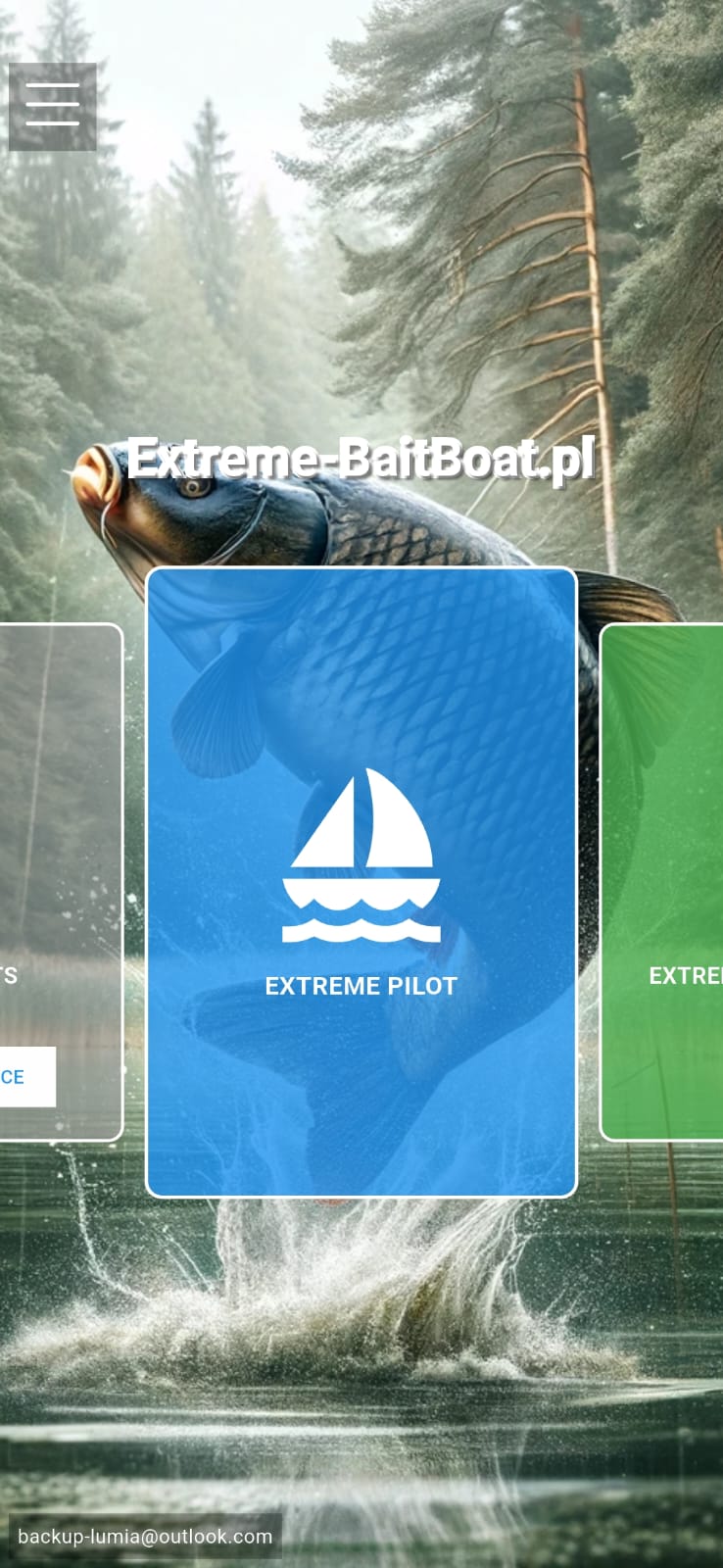 autopilot do łódki zanętowej sterowanie aplikacja EXTREME ONE GPS precyzja poniżej metra