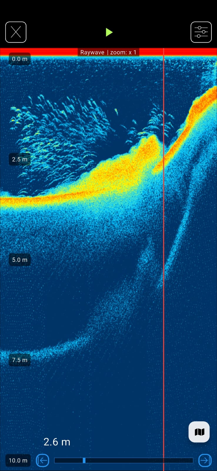 GPS do łódki zanętowej z echosondą - mapa dna i ślad GPS