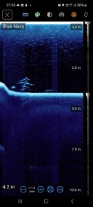 Echosonda 715 kHz - pojedyncze ryby na echogramie EXTREME-MASTER SONAR S200