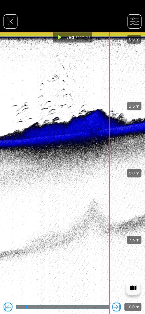 szeroki stożek echosonda łuki 200kHz