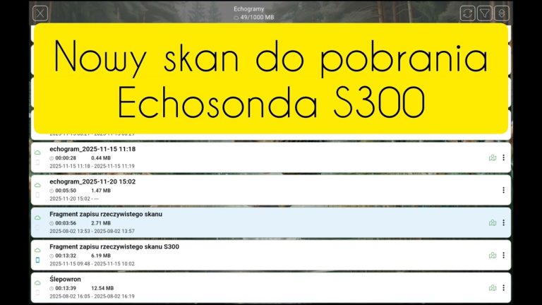 EXTREME ONE aktualizacja - ciśnienie, temperatura S300 i echogram