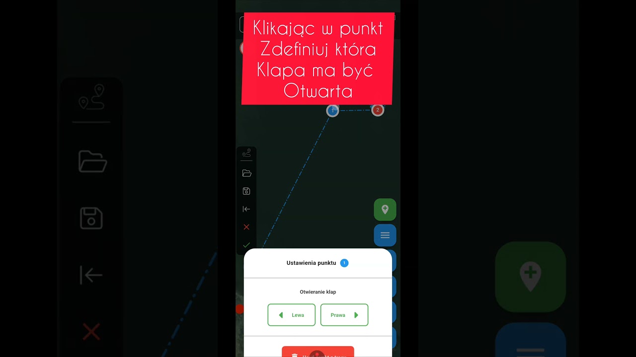 Punkty pośrednie - planowanie trasy łódki zanętowej EXTREME ONE