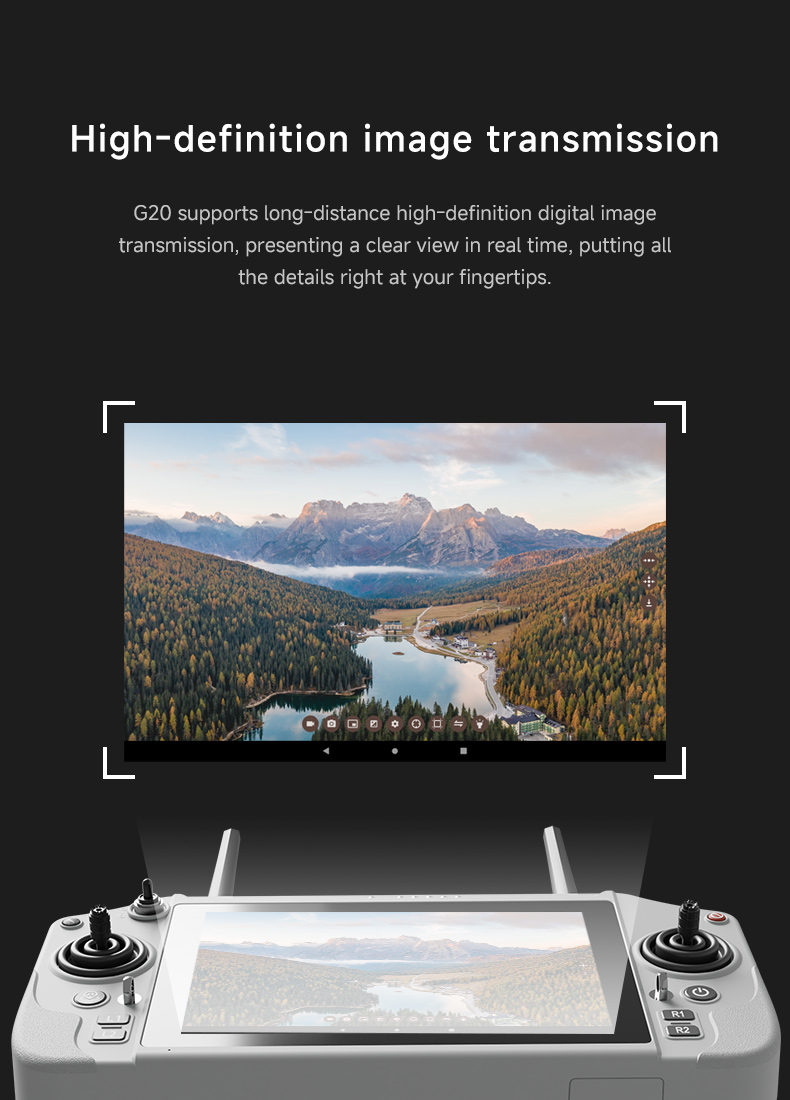 Skydroid G20 transmisja HD wideo ekran 7