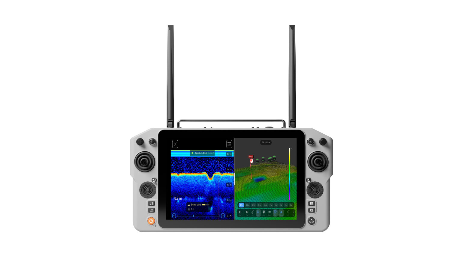 Konsola EXTREME Skydroid G30 z aplikacją EXTREME ONE — echogram i skan 3D na jednym ekranie