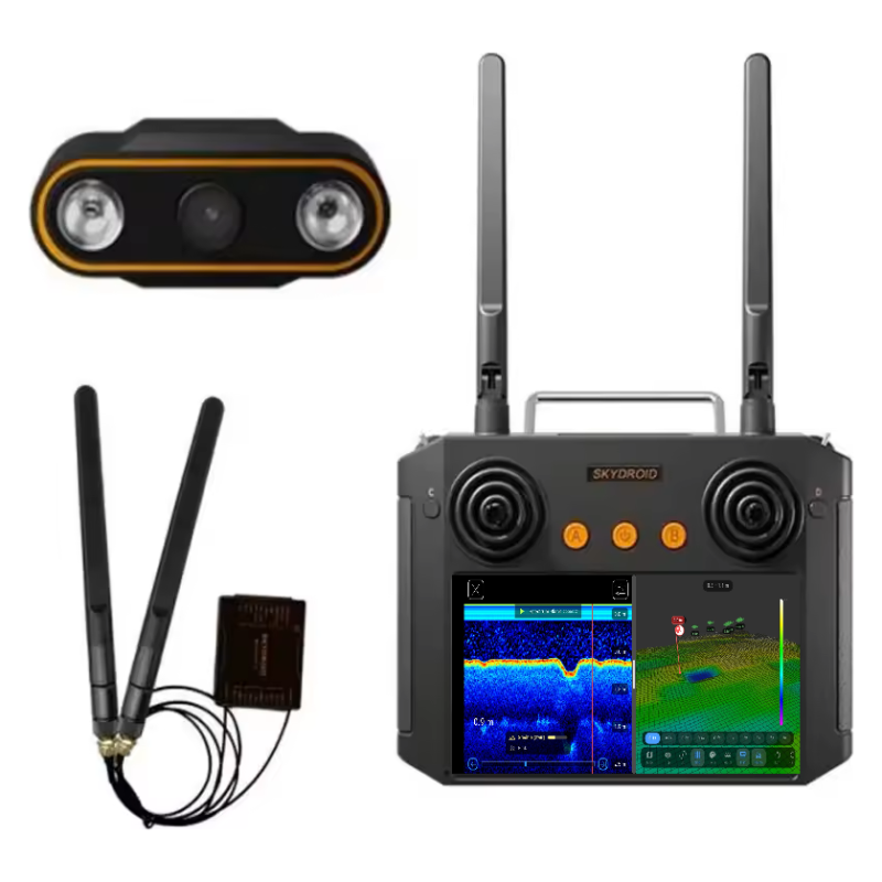 Skydroid H12 PRO aparatura RC z ekranem 5.5 cala 1080P - system EXTREME ONE echogram autopilot podgląd z kamery łódki zanętowej
