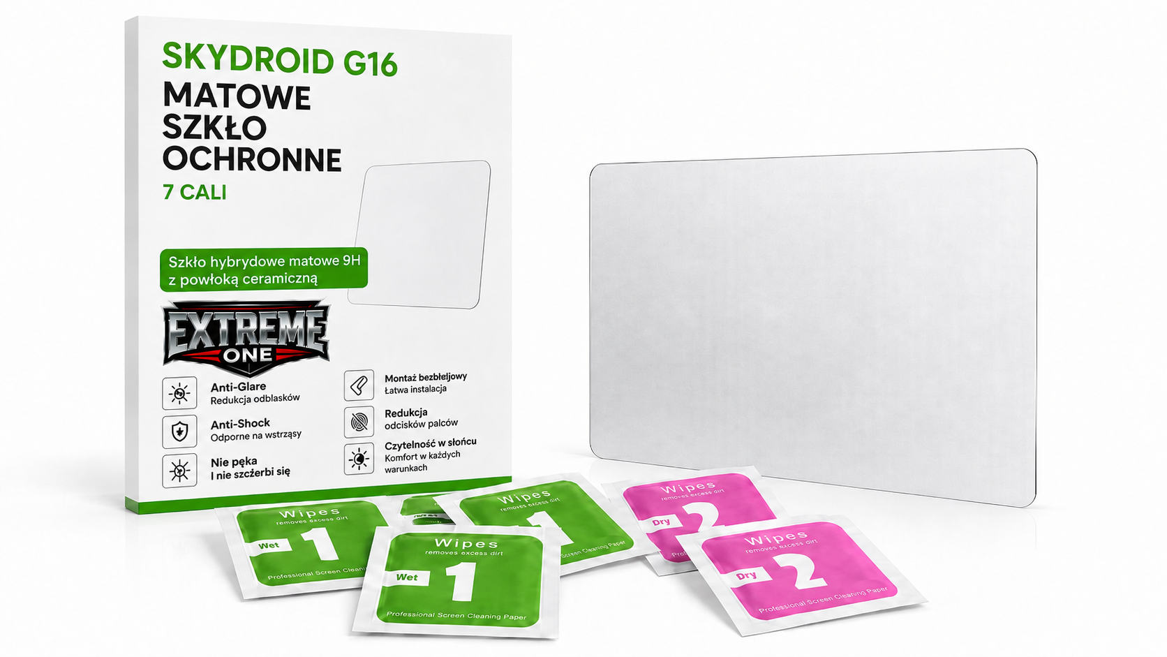 Szkło ochronne matowe 9H do Skydroid G16 (7″) – hybrydowe z powłoką ceramiczną