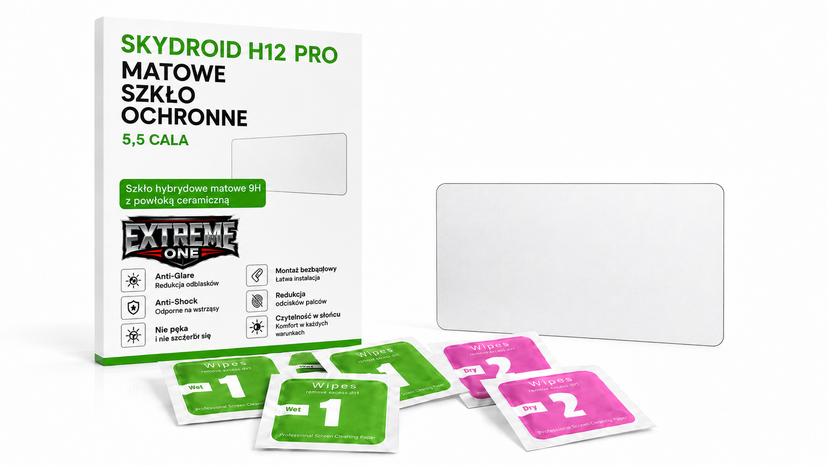 Szkło ochronne matowe 9H do Skydroid H12 PRO (5,5″) – hybrydowe z powłoką ceramiczną